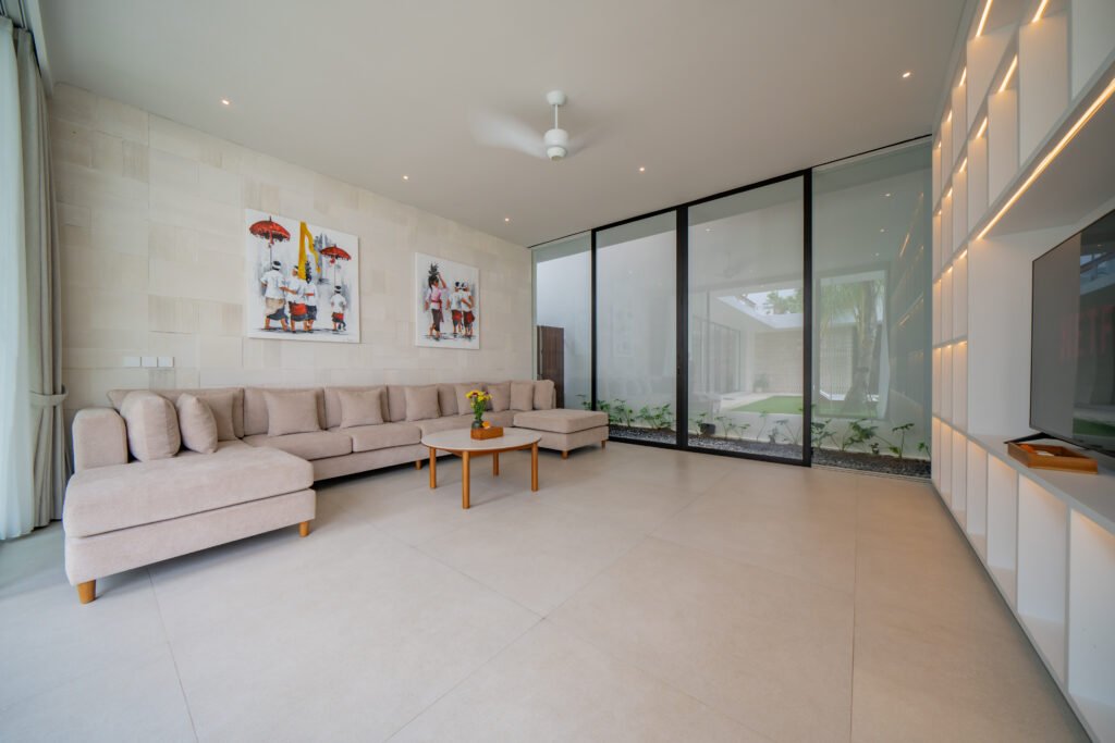 Living Room Villa Shanaya Parerenan – Open Layout to Dining Area